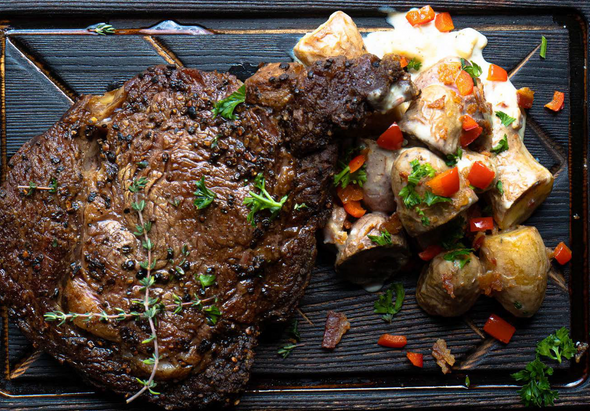 Steak w/ Blue Cheese Potato Salad